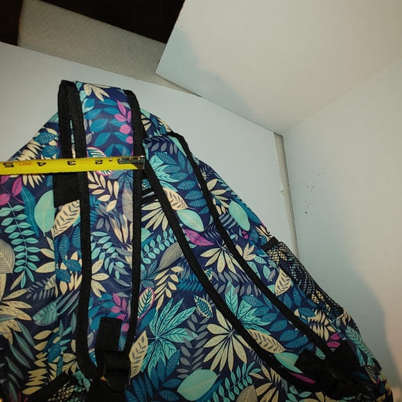 Hawaii Spirit Floral Design Canvas Backpack Beach Bag 2 bottle holders - Picture 13 of 16